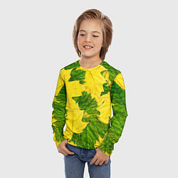Лонгслив детский Осенние кленовые листья, цвет: 3D-принт — фото 2