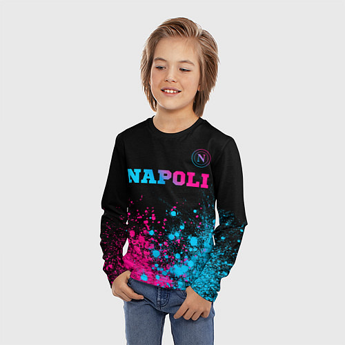 Детский лонгслив Napoli Neon Gradient / 3D-принт – фото 3