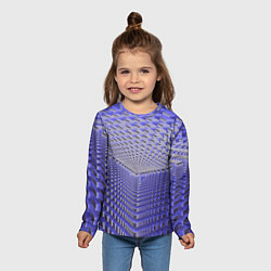 Лонгслив детский Неоновые кубы - оптическая иллюзия, цвет: 3D-принт — фото 2