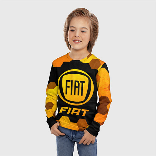 Детский лонгслив Fiat - Gold Gradient / 3D-принт – фото 3