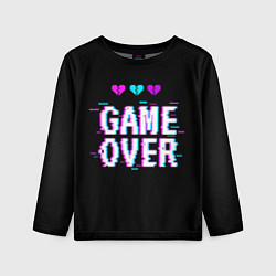 Лонгслив детский Game Over Pixels, цвет: 3D-принт