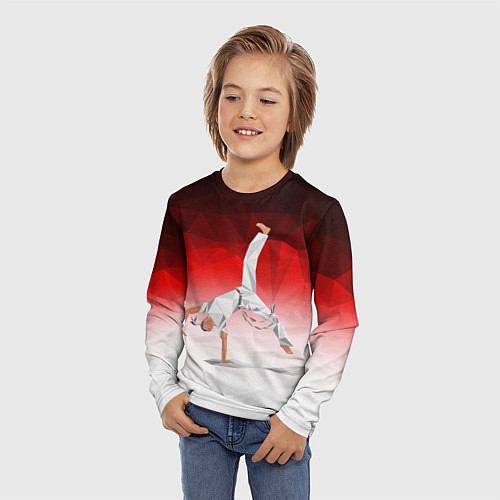 Детский лонгслив Капоэйра на одной руке / 3D-принт – фото 3