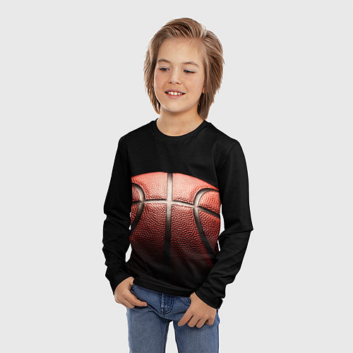 Детский лонгслив Basketball ball / 3D-принт – фото 3