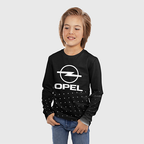 Детский лонгслив Opel Абстракция кружочки / 3D-принт – фото 3