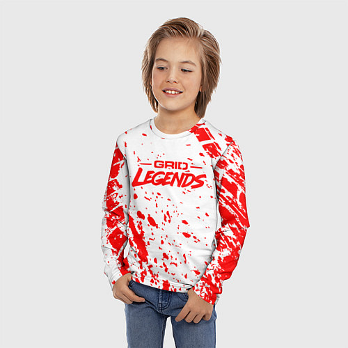 Детский лонгслив Грид легендс - гонки / 3D-принт – фото 3