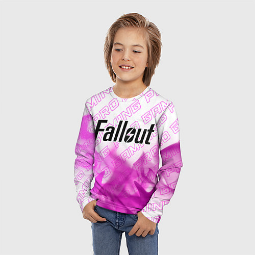 Детский лонгслив Fallout pro gaming: символ сверху / 3D-принт – фото 3