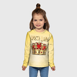 Лонгслив детский Просто Царь - золотая корона, цвет: 3D-принт — фото 2