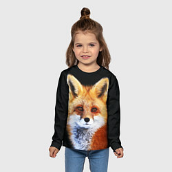 Лонгслив детский Лиса рыжулька, цвет: 3D-принт — фото 2
