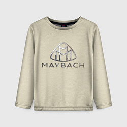 Лонгслив детский Maybach логотип на бежевой коже, цвет: 3D-принт