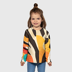 Лонгслив детский Сафари узоры, цвет: 3D-принт — фото 2