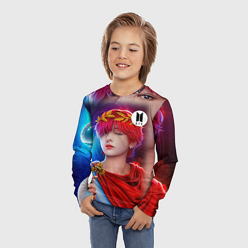 Детский лонгслив BTS Kim Taehyung V / 3D-принт – фото 3