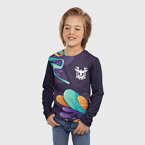 Детский лонгслив Free Fire graffity splash / 3D-принт – фото 3
