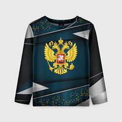 Лонгслив детский Russia - dark abstract, цвет: 3D-принт