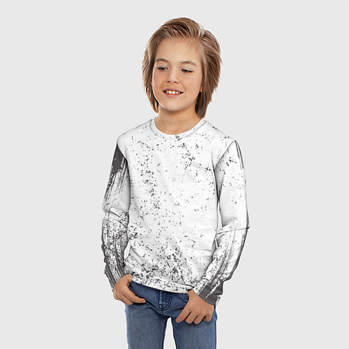 Детский лонгслив Потертость и бызги / 3D-принт – фото 3