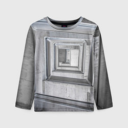 Детский лонгслив Абстрактная спираль из блоков