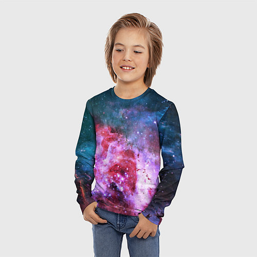 Детский лонгслив Астрономия - вселенная / 3D-принт – фото 3