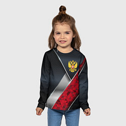Лонгслив детский Red & black Russia, цвет: 3D-принт — фото 2