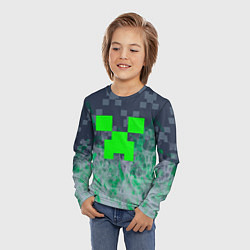 Лонгслив детский Minecraft - пламя, цвет: 3D-принт — фото 2