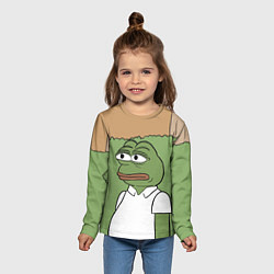Лонгслив детский Pepe Gomer прячется в кусты, цвет: 3D-принт — фото 2