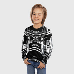 Лонгслив детский ЧБ рыцарь, цвет: 3D-принт — фото 2