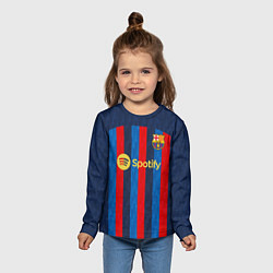 Лонгслив детский Дембеле Барселона форма 20222023, цвет: 3D-принт — фото 2