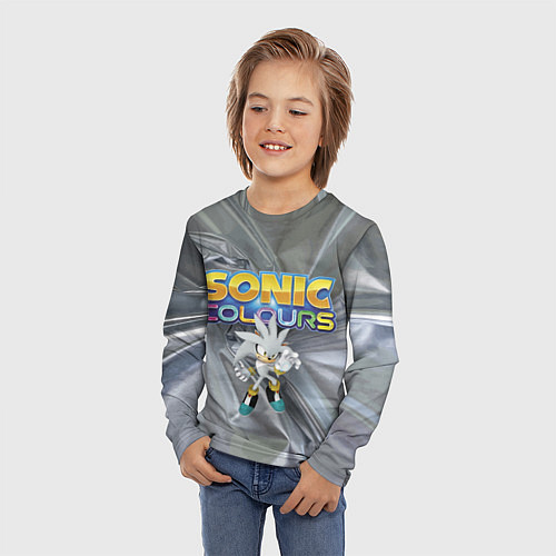 Детский лонгслив Silver Hedgehog - Sonic - Video Game / 3D-принт – фото 3