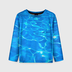 Лонгслив детский Абстрактные волны бассейна - текстура, цвет: 3D-принт
