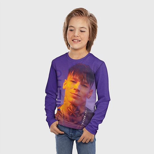 Детский лонгслив Niletto на фиолетовом фоне / 3D-принт – фото 3