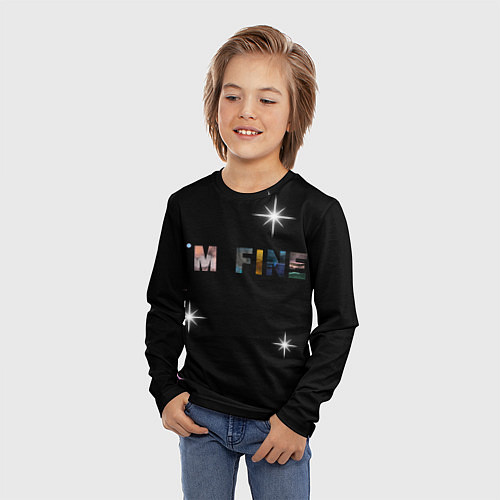 Детский лонгслив Надпись / 3D-принт – фото 3