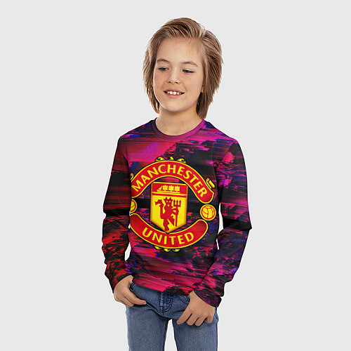 Детский лонгслив Manchester United / 3D-принт – фото 3