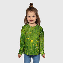 Лонгслив детский Солнечные одуванчики, цвет: 3D-принт — фото 2