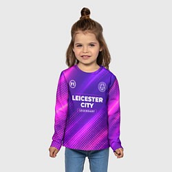 Лонгслив детский Leicester City legendary sport grunge, цвет: 3D-принт — фото 2