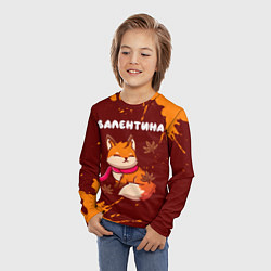Лонгслив детский Валентина осенняя лисичка, цвет: 3D-принт — фото 2