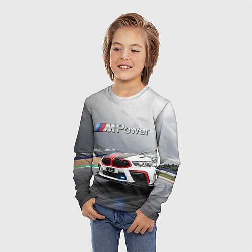 Детский лонгслив BMW M8 Safety car / 3D-принт – фото 3