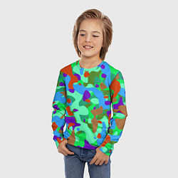 Лонгслив детский Абстракция цвета, цвет: 3D-принт — фото 2
