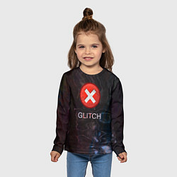 Лонгслив детский GLITCH - Визуальная ошибка, цвет: 3D-принт — фото 2