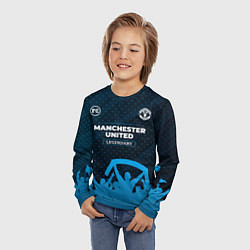 Лонгслив детский Manchester United legendary форма фанатов, цвет: 3D-принт — фото 2