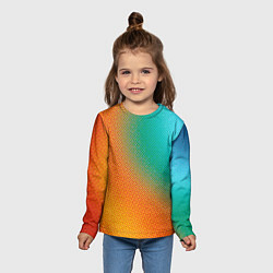 Лонгслив детский Полутоновый градиент - текстура, цвет: 3D-принт — фото 2
