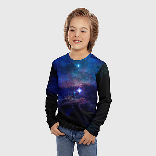 Детский лонгслив Звёздное небо / 3D-принт – фото 3