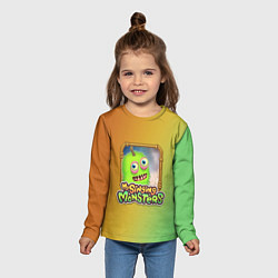 Лонгслив детский My Singing Monsters - Зерномех, цвет: 3D-принт — фото 2