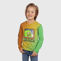 Лонгслив детский My Singing Monsters - Зерномех, цвет: 3D-принт — фото 2