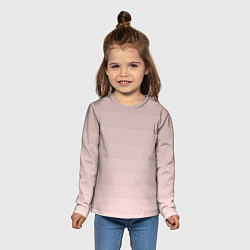 Лонгслив детский Монохромный полосатый розовато-бежевый, цвет: 3D-принт — фото 2