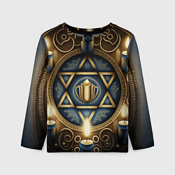 Лонгслив детский Ханука праздник огней, цвет: 3D-принт