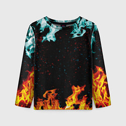 Лонгслив детский Два костра, цвет: 3D-принт