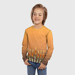 Лонгслив детский Уютная Ханука, цвет: 3D-принт — фото 2