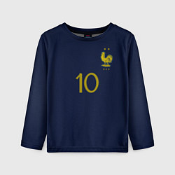 Лонгслив детский Мбаппе ЧМ 2022 сборная Франции, цвет: 3D-принт