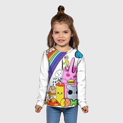 Лонгслив детский Мультяшные персонажи, цвет: 3D-принт — фото 2