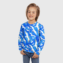 Лонгслив детский Летящие чайки в небе, цвет: 3D-принт — фото 2