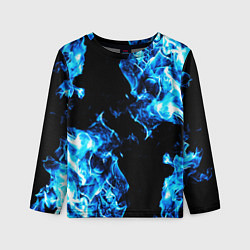 Лонгслив детский Красивый синий огонь, цвет: 3D-принт