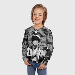 Лонгслив детский Аки Хаякава - страницы манги, цвет: 3D-принт — фото 2